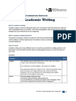 Guide To Academic Writing: Earning and Nformation Ervices