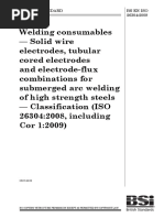 BS EN ISO 26304-2009 焊接消耗品.高强度钢埋弧焊用线状和管状芯电极及焊条熔剂化合物.分类 PDF