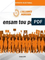 Découvrez L'intégralité Du Manifeste Électoral de L'alliance Morisien