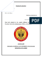 Final Draft Submitted in The Complete Fulfilment For The Course Civil Procedure Code For The Attaining Degree of B.B.A., LL.B (Hons.)