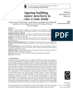 Investigating Building Maintenance Practices in Malaysia: A Case Study