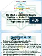 Motor Imaging Strategy On Students' Vocabulary in Reading Comprehension