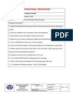 Operational Procedure: Computer/Laptop