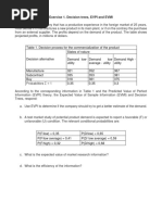 Exercise 1. Decision Trees, EVPI and EVMI