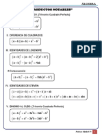 Álgebra Formulario - Productos Notables