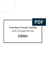 Syllabus For Educational Courses in Integrated BED VBU Hazaribag PDF