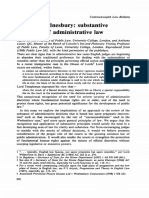 Beyond Wednesbury Substantive Principles of Administrative Law