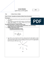 Lecture Notes On Streamlines and Electric Flux Density