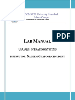 CSC322 - Lab Manual Operating Systems