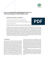 Research Article: Effect of Oxidizing Decontamination Process On Corrosion Property of 304L Stainless Steel