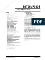 SST25VF080B: 8 Mbit SPI Serial Flash