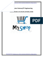 CSE-IT PHP MYSQL Project On Online Apparel Store - PDF Report With Source Code