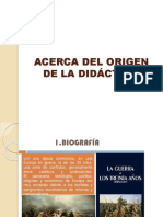 Acerca Del Origen de La Didáctica