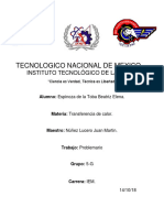 Problemario de Transferencia de Calor.