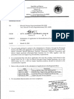 Memorandum Submission of Application For Reclassification Conversion of Positions For Cy 2018