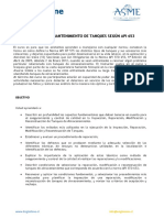 ASME Inspección y Mantenimiento de Tanques Según API 653