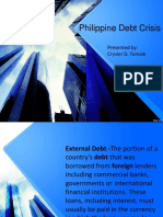 Philippine Debt Crisis: Presented By: Crysler D. Tumale