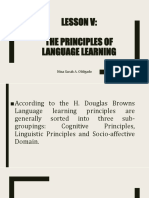 Principles of Teaching 2 Chapter 7 Lesson 5 The Principles of Language Learning