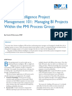 Business Intelligence Project Management 101: Managing BI Projects Within The PMI Process Group