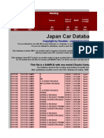 Japan Car Database by Teoalida SAMPLE