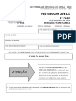 Prova de Conhecimentos Específicos - Matemática - Gabarito 1