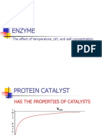 Enzyme: The Effect of Temperature, PH, and Salt Concentration