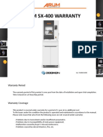 Arum 5X 400 Warranty Details