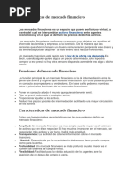 Características Del Mercado Financiero