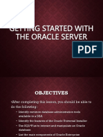 Getting Started With The Oracle Server