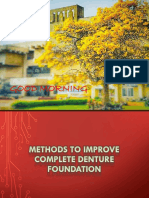 Methods To Improve Complete Denture Foundation