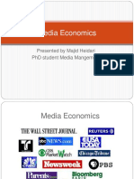 Media Economics: Presented by Majid Heidari PHD Student Media Mangement