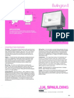 Spaulding Lighting Burlington II Floodlight Spec Sheet 8-84