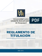 Reglamento Titulación ULVR