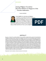 Nurturing Filipino Creativity: Philippine Education Policies in Support of The Creative Industries