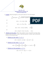 List No. 10 Mathematical Analysis II: Industrial Engineering