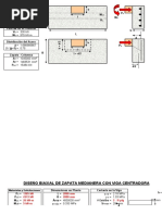 Diseño Biaxial de Zapata Medianera Con Viga Centradora: Acero Mínimo