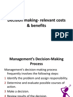 Decision Making - Relevant Costs & Benefits