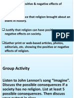 Positive & Negative Effects of Religion