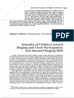 Attitudes of Children Toward Singing and Choir Participation and Assessed Singing Skill