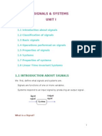 Signals & Systems Unit I