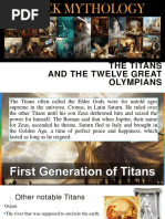 The Titans and The Twelve Olympians