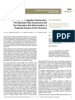 Postoperative Cognitive Dysfunction Preoperative Risk Assessment and Perioperative Risk Minimization A Pragmatic Review of The Lit