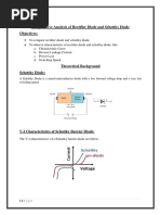 Lab No:1 Comparative Analysis of Rectifier Diode and Schottky Diode Objectives