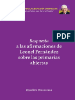 Respuesta Del PLD A Leonel Fernandez