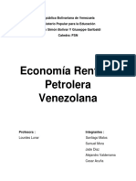 Economia Rentista Petrolera Venezolana