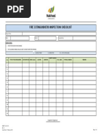 Fire Extinguishers Inspection Checklist: Project Title: Month: Inspected by