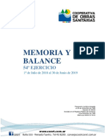 Memoria y Balance N°54