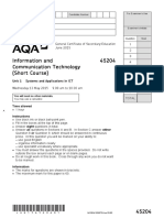 Information and 45204 Communication Technology (Short Course)