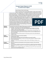 Research Project Statement 18-60 Fy 2018 Annual Program: Form Projstat (Rev. 5/2013) (Rti)