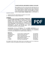 Acta de Fundacion y Estatutos de 04 de Junio